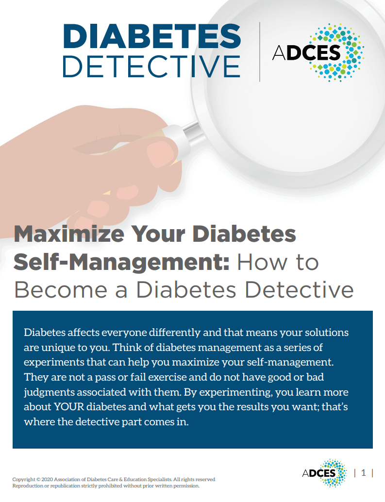 Diabetes Detective Handout Preview