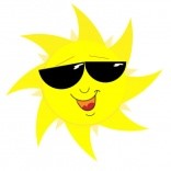 sun with sunglasses