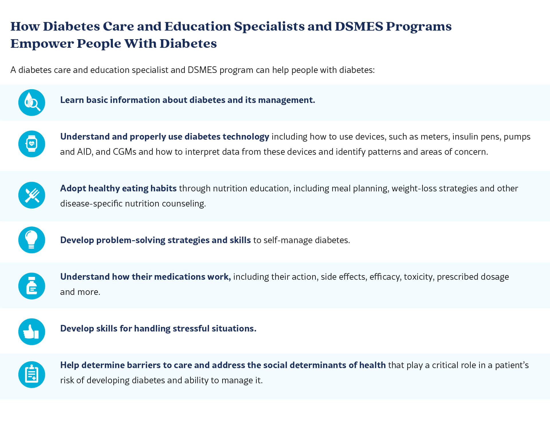 How diabetes care and education specialists and DSMES programs empower people with diabetes