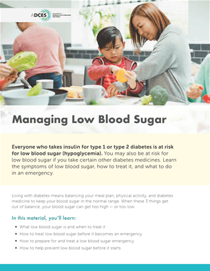 managing low blood sugar